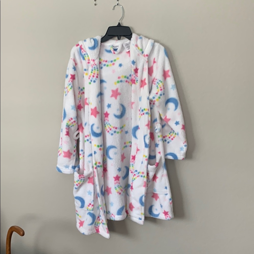 No Boundaries White and Pink Unicorn Pajama Robe